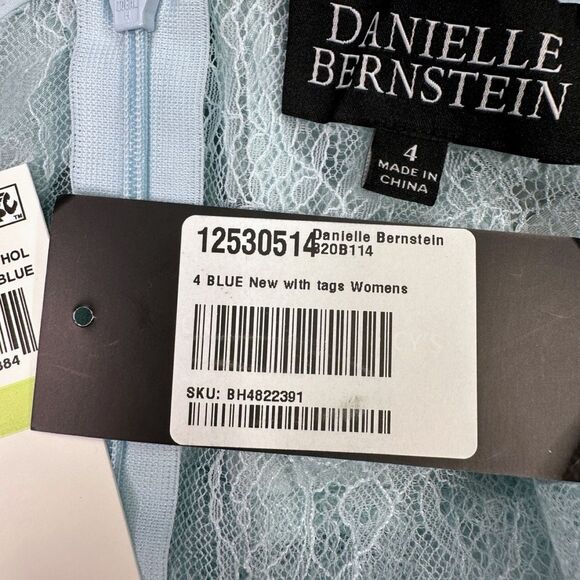 Danielle Bernstein Blue Lace Bodysuit - Size 4 - Picture 4 of 4